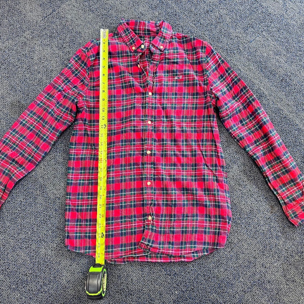 Vineyard Vines Plaid Flannel Shirt Size Boys Large Like New